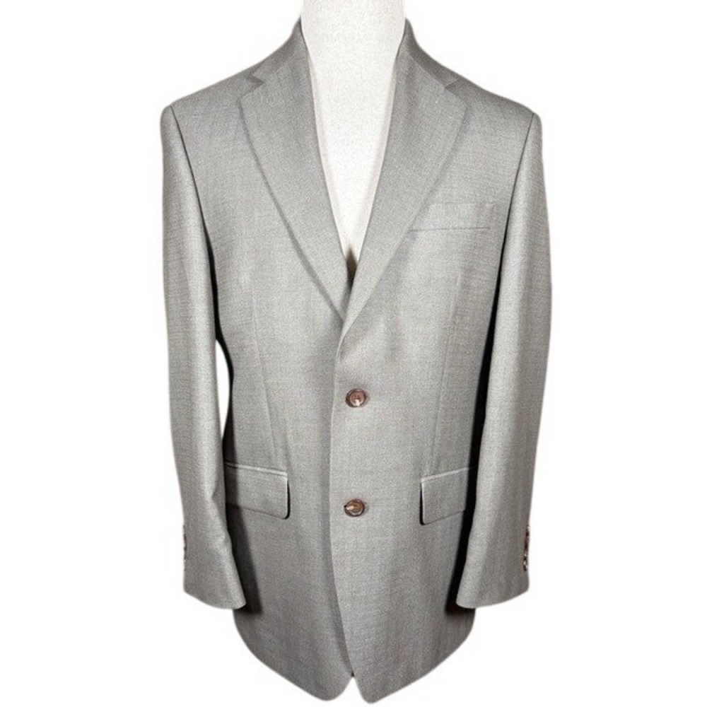 Lauren Ralph Lauren Mens 38R Sport Coat Blazer Tan Brown Two Button Textured